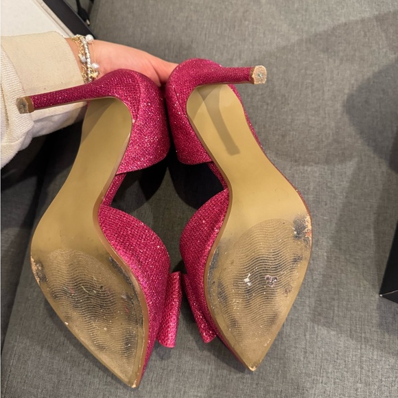 Betsey Johnson Pink Glitter Women's Shoes - Picture 4 of 12